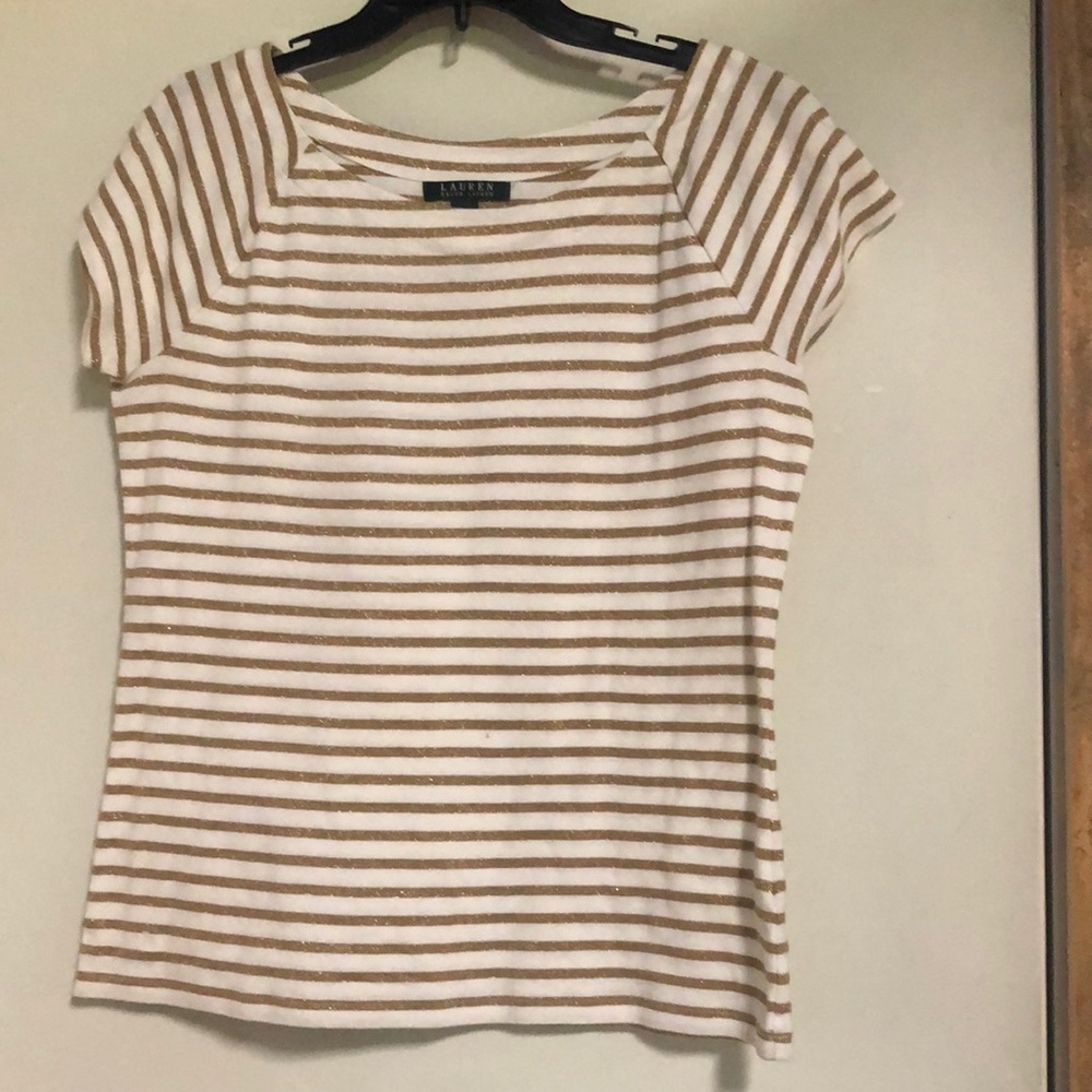 Gold and cream shirt by Lauren